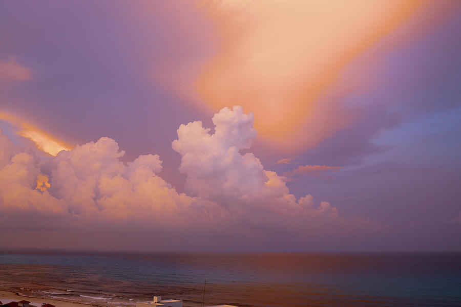Radiant Canvases - Sunsets Watercolor Cloudscape Photograph by Brigitte Blanchette Thompson