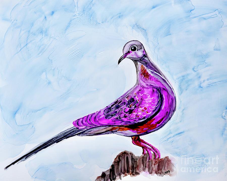 Radiant Dove  Painting by Patty Donoghue