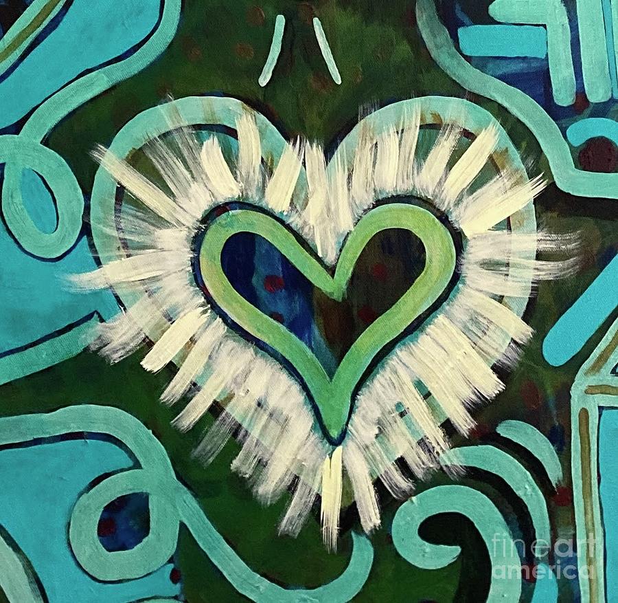 Radiant Heart Painting by Sylvia Becker-Hill