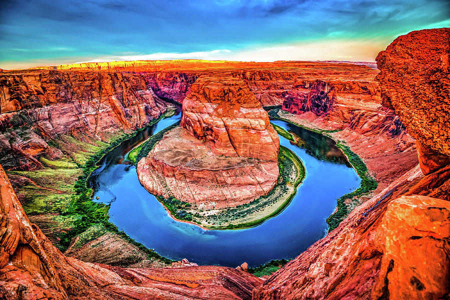 Radiant Sunrise Over Horseshoe Bend Photograph by Gregory Ballos