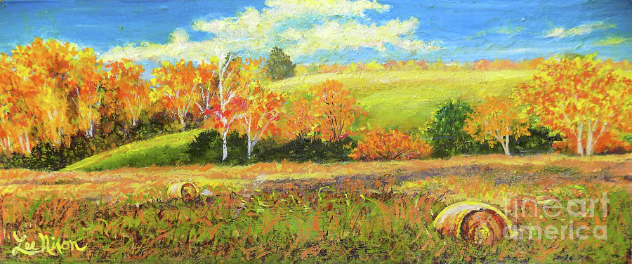 Radiant View On Old Rapidan Road - Orange No.1 Painting by Lee Nixon