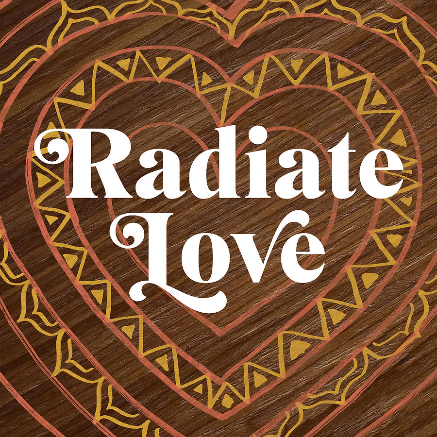 Radiate Love Boho Art by Jen Montgomery Painting by Jen Montgomery
