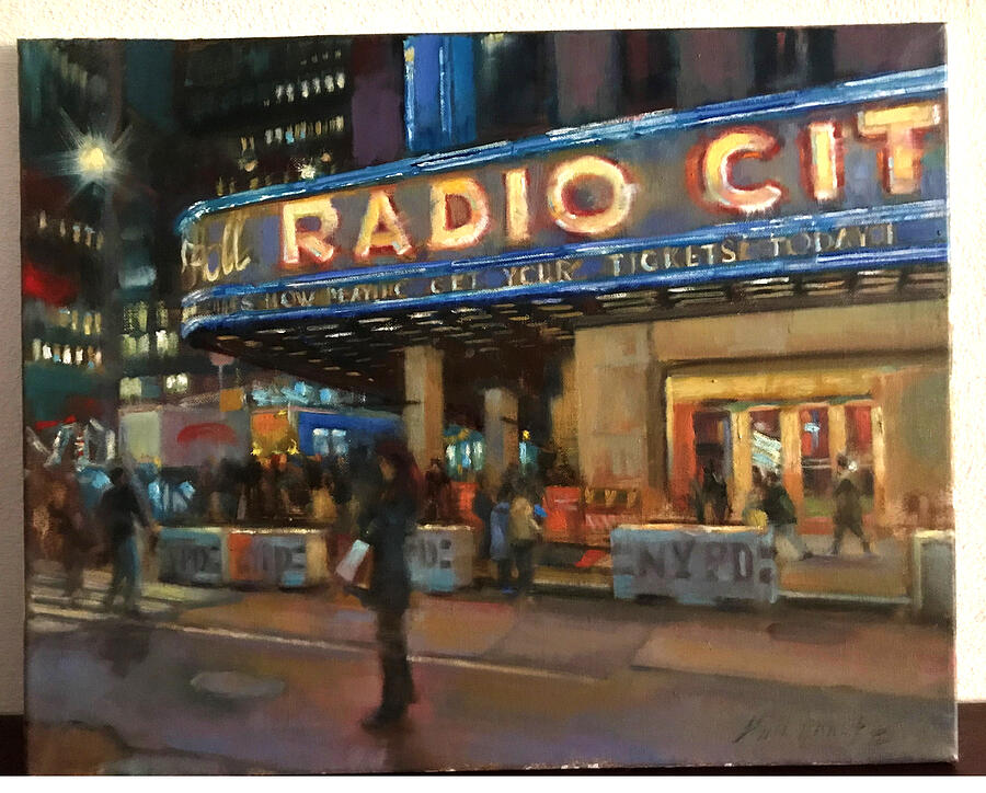 New York City Painting - Radio City Music Hall by Hall Groat II