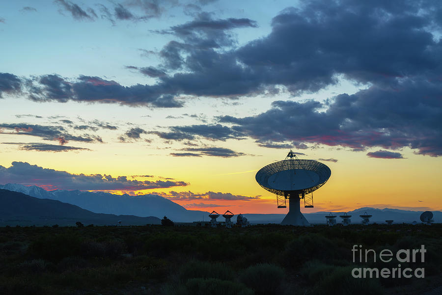 Radio Dish Silhouette Sunset Photograph by Michael Ver Sprill