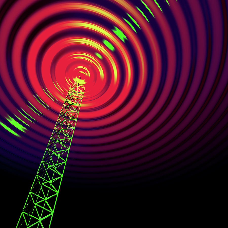 Radio Transmission Tower 13b 6 Digital Art by Russell Kightley