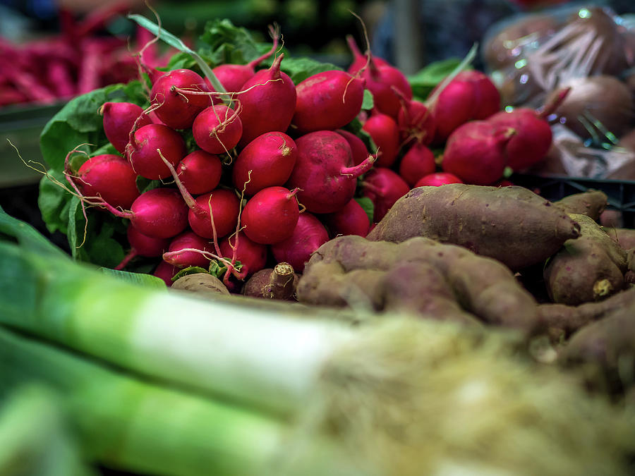 Radishes in the Market Photograph by Luis Vasconcelos