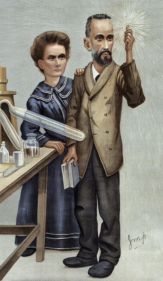 Radium cartoon of Marie and Pierre Curie in the lab Vanity Fair Painting by  Julius Mendes Price - Fine Art America