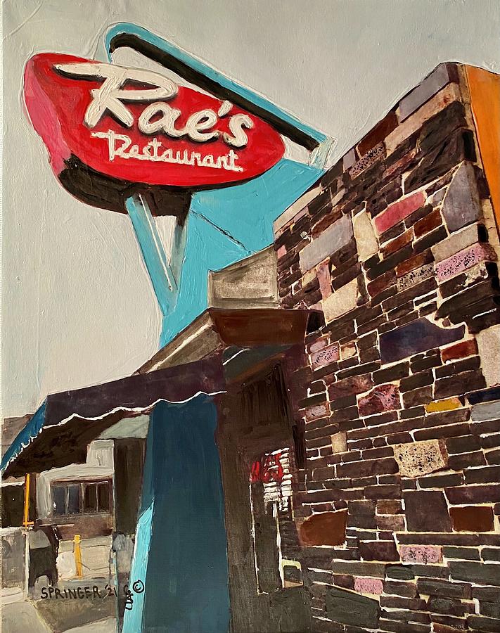 Raes Restaurant Painting by Gary Springer