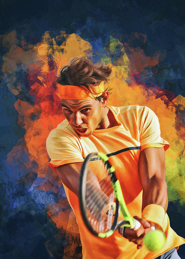 Rafael 2024 Nadal tennis sports art poster print