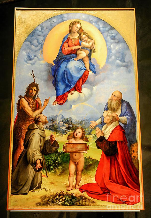 Raphael Photograph - Raffaello Sanzio - Madonna of Foligno at Vatican Museums by Stefano Senise