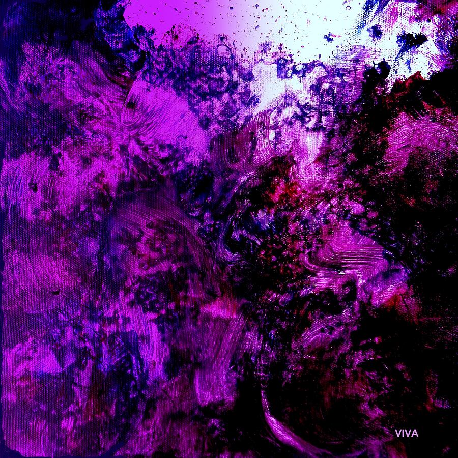 RAGE -  Purple Thunder Painting by VIVA Anderson