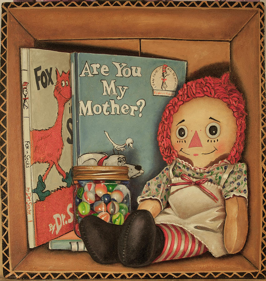 Still Life Painting - Raggedy Ann and Dr. Seuss by Vic Vicini