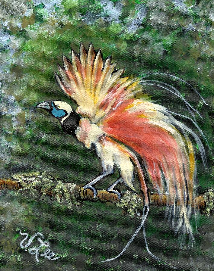 Raggiana---Bird of Paradise Painting by VLee Watson