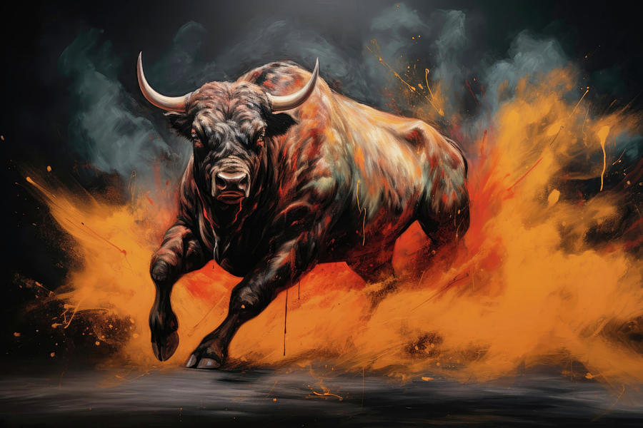 Raging bull Digital Art by Imagine ART