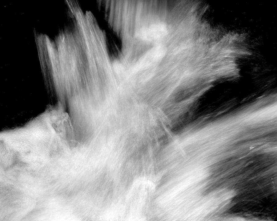 Raging Fork Monochrome Abstract Photograph by Douglas Taylor