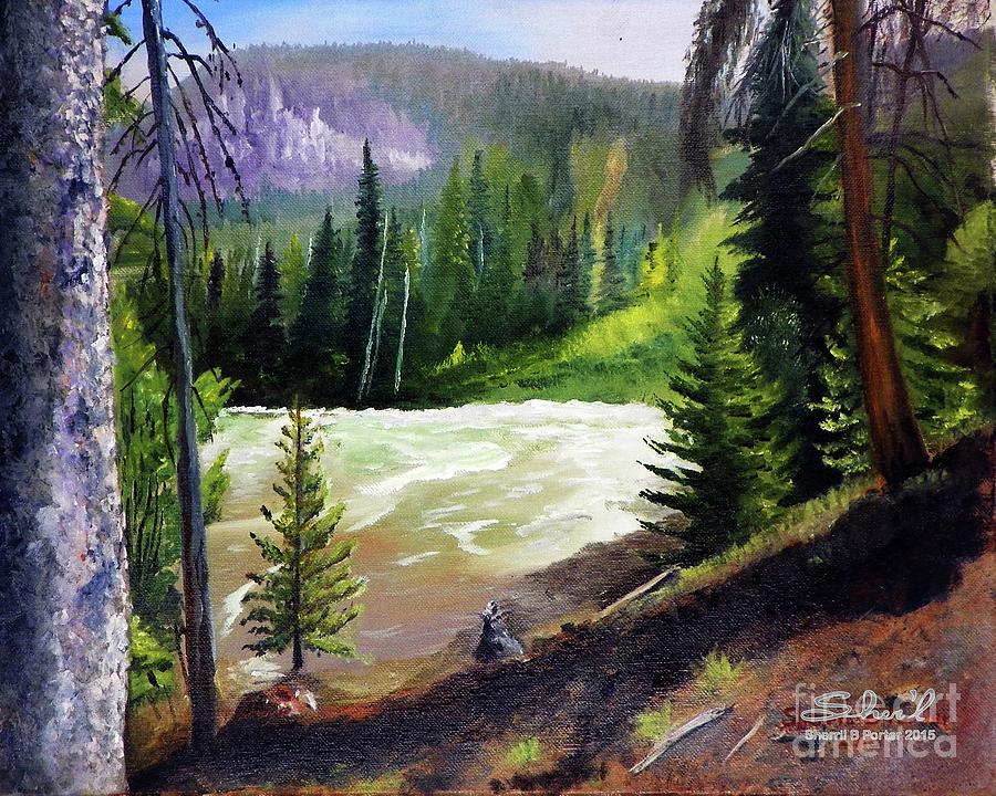 Raging River Painting by Sherril Porter