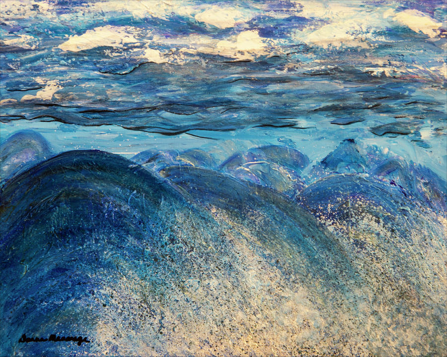 Raging Sea Painting by Donna Manaraze