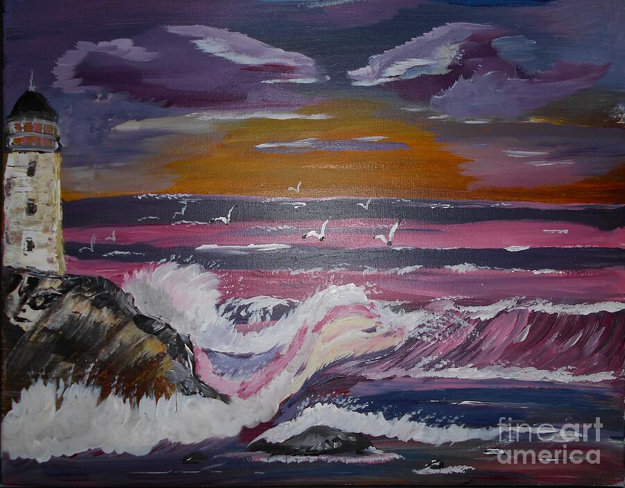 Raging Sea Painting # 363 Painting by Donald Northup