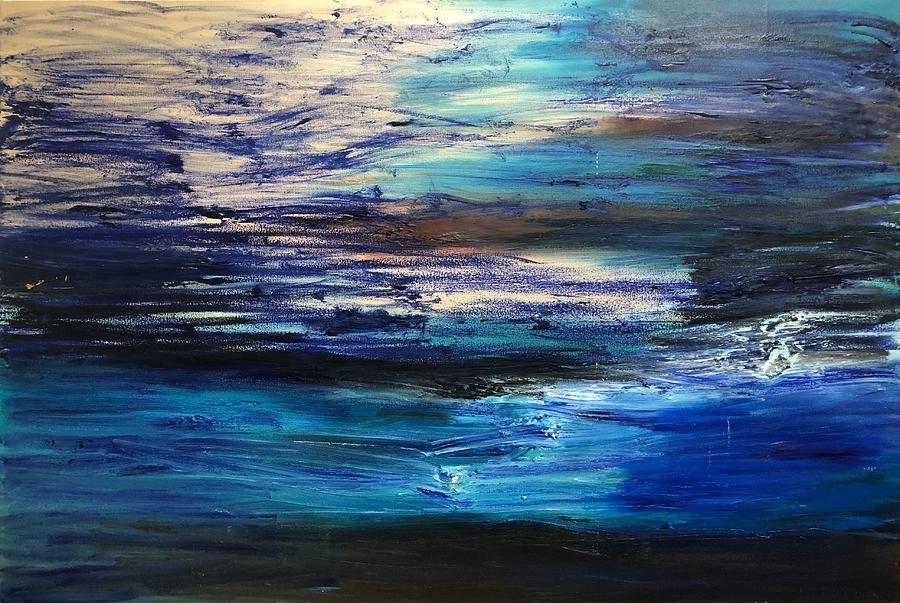 Raging Sea Painting by Priscila Designe - Pixels