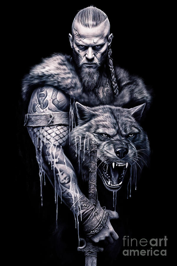 Celebrity Digital Art - Ragnar Lodbrok Vikings 4 by Mark Ashkenazi