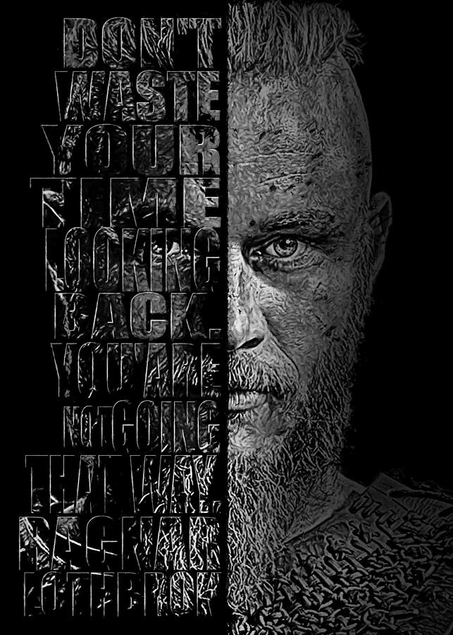 Ragnar Lothbrok Vikings Long Sleeve T-Shirt by Zdenek Moravek