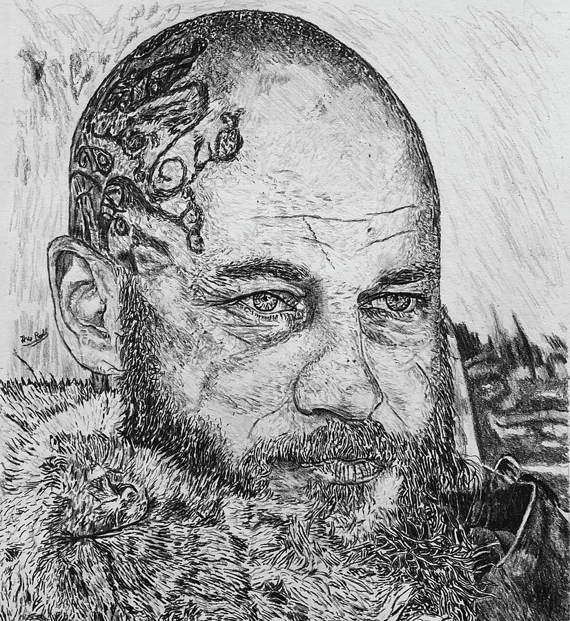 Ragnar Vikings Drawing by Theodore Rodd - Pixels