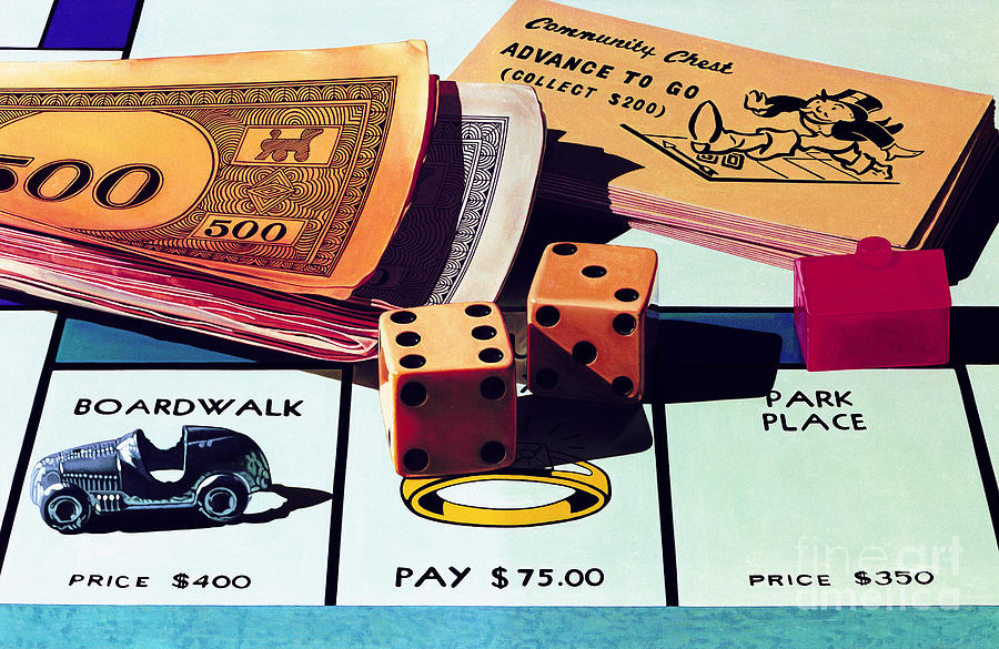 Monopoly Painting - Rags to Riches by Joseph Michetti