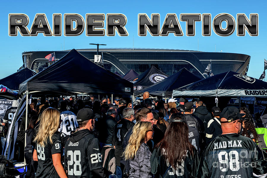 Raider Nation Represents at Allegiant Stadium Las Vegas Raiders Photograph by Aloha Art