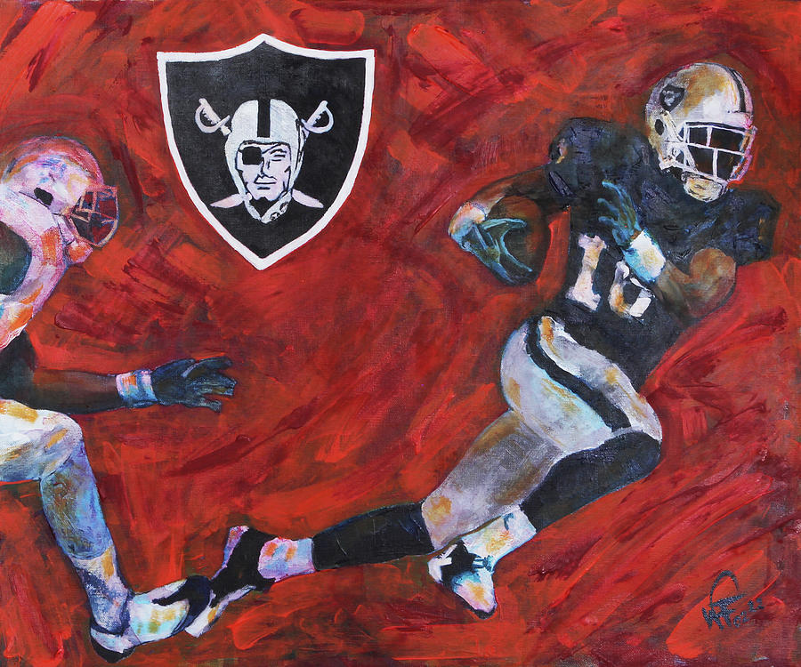 Raiders - American Football Painting by Walter Fahmy