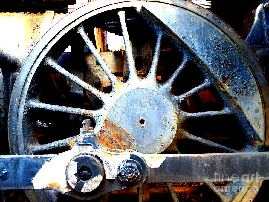 Rail Rust - Locomotive - Big Wheel Photograph by Janine Riley