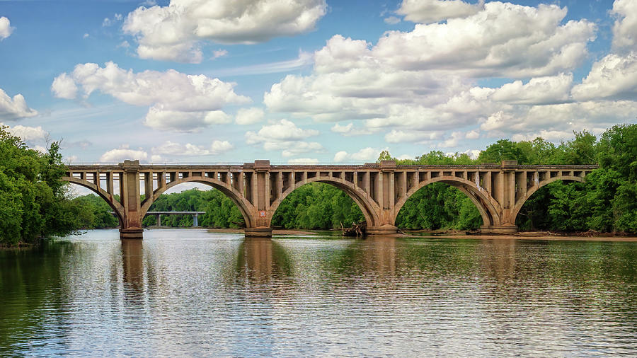 Railroad Bridge Across the Rappahannock River Photograph by Susan Rissi Tregoning