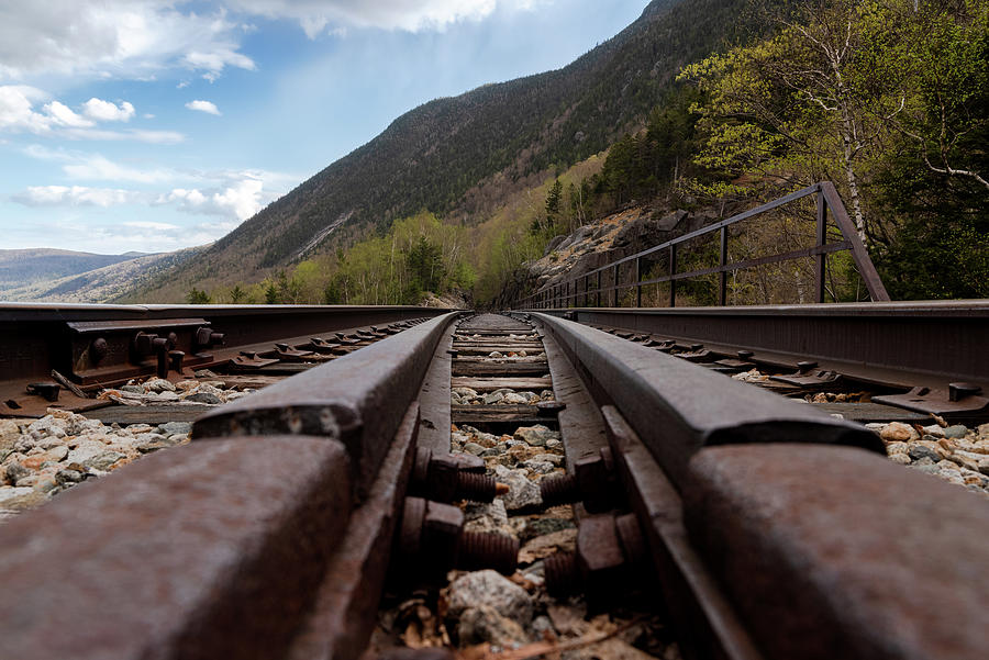 Railroad Bridge in Crawford Notch State Park, New Hampshire Photograph by William Dickman