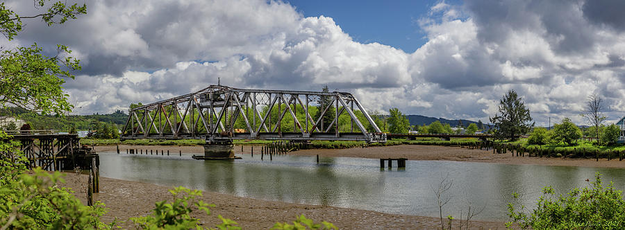 Railroad Bridge Raymond Wa Photograph