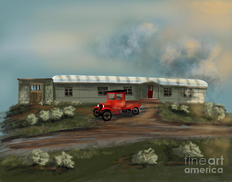 Railroad Car Home in Wadsworth Nevada Digital Art by Doug Gist