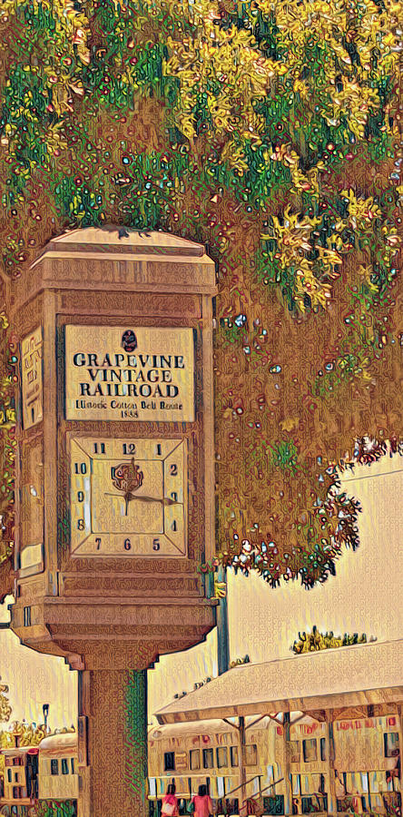 Railroad Clock in Abstract Photograph by Roberta Byram
