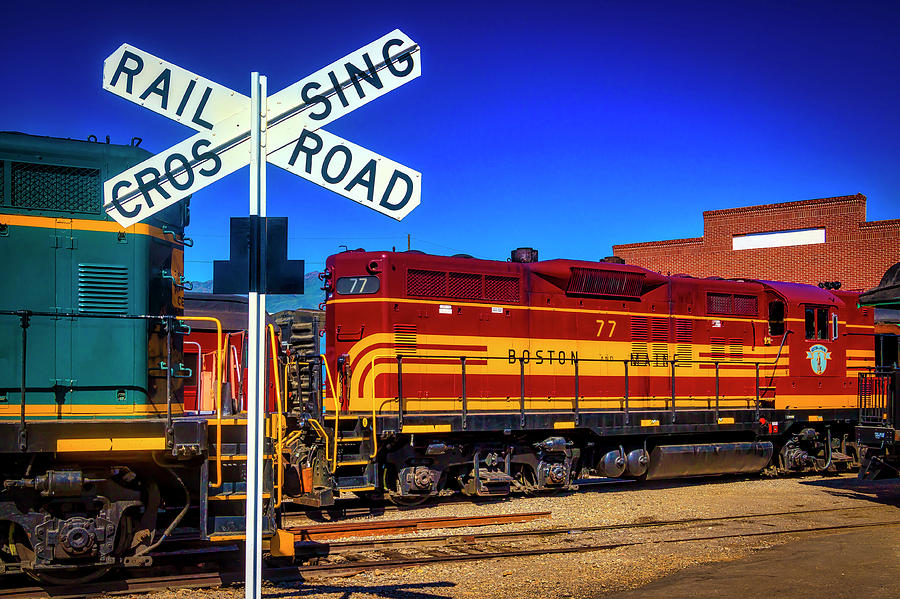 Railroad Crossing At Heber Valley Photograph by Garry Gay