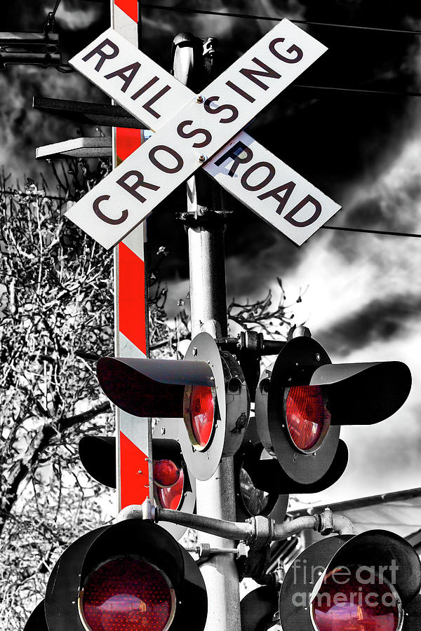 Railroad Crossing Fusion in New Hope Photograph by John Rizzuto