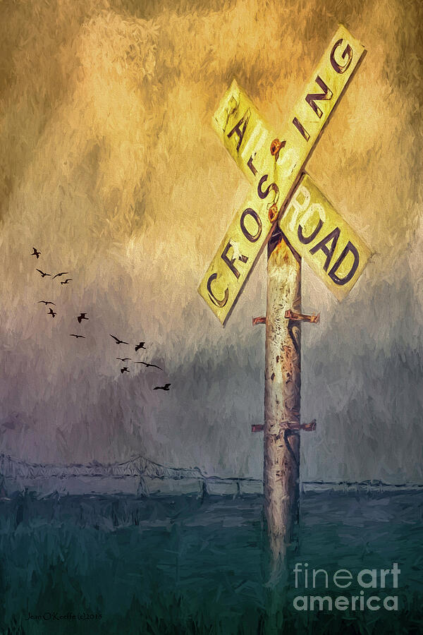 Railroad Crossing Digital Art by Macro Abundance Art Railroad Crossing Digital Art by Macro Abundance Art