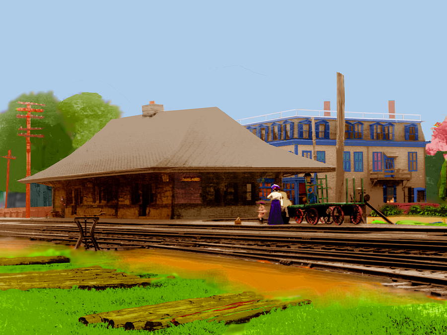 Railroad Depot Digital Art by Cliff Wilson