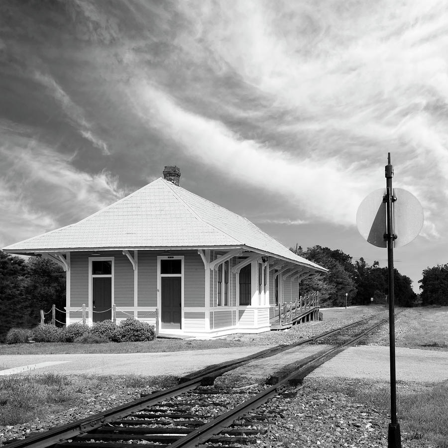 Railroad Depot Heath Springs SC BW Photograph by Bob Pardue