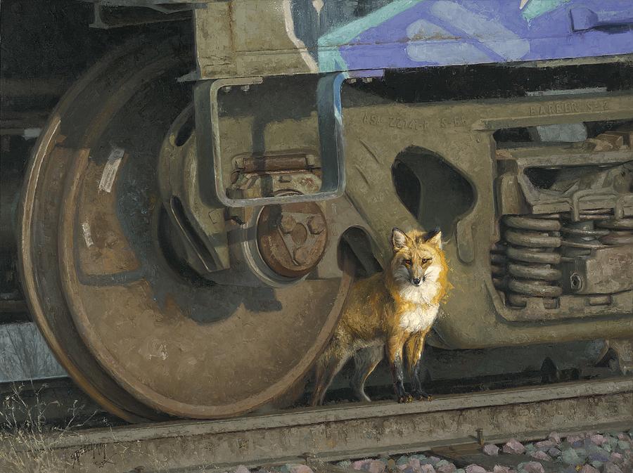 Wildlife Painting - Railroad Enthusiast by Greg Beecham