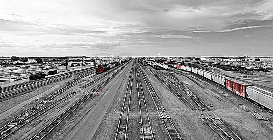 Railroad Junction Photograph by Lyuba Filatova