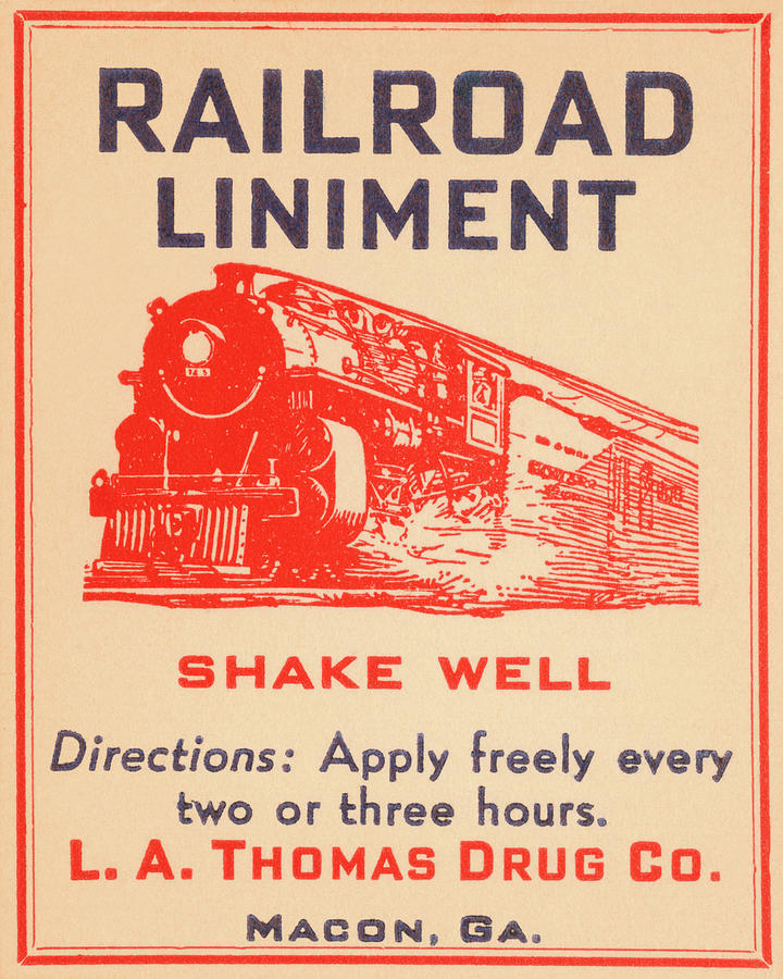 Vintage Drawing - Railroad Liniment by Vintage Medicinal Posters