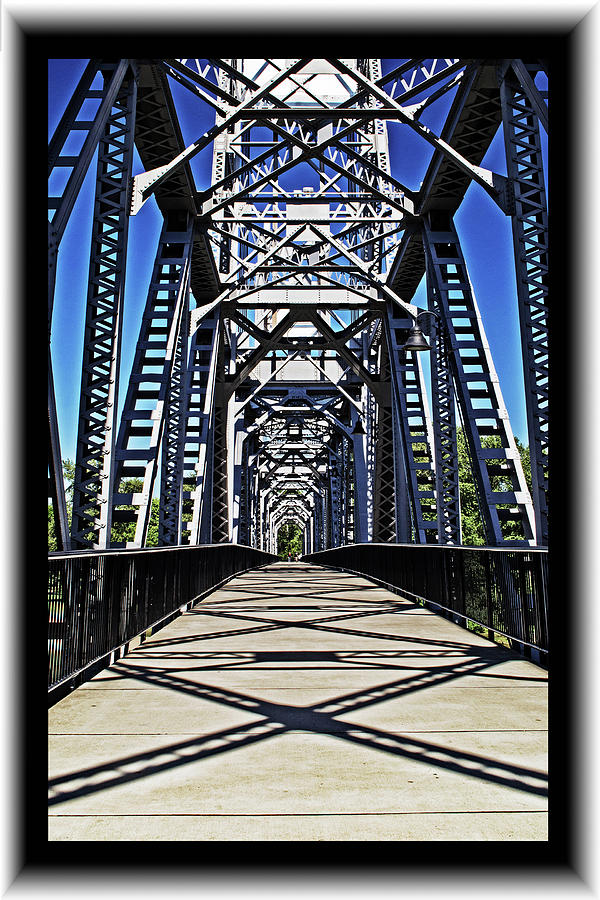 Railroad Pedestrian Bridge Walkway Photograph by Richard Risely