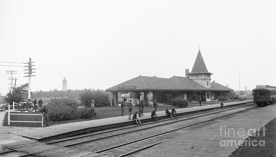 RAILROAD STATION, c1901 Photograph by William Henry Jackson