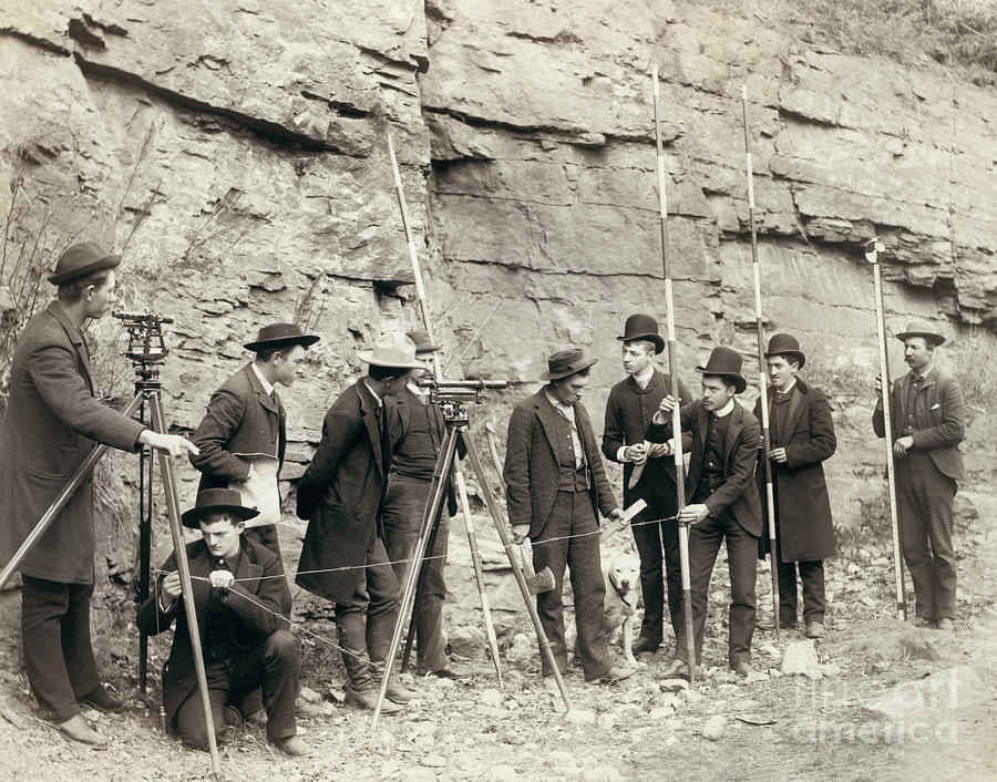 Railroad Surveyors, 1888 Photograph by John C H Grabill