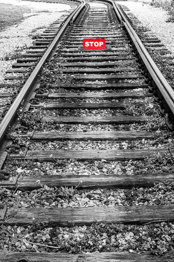 Railroad Track Stop Photograph by Robert Wilder Jr