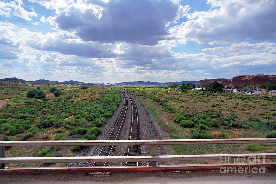 Railroad Tracks in the Town of Delta Utah Photograph by Wernher Krutein ...