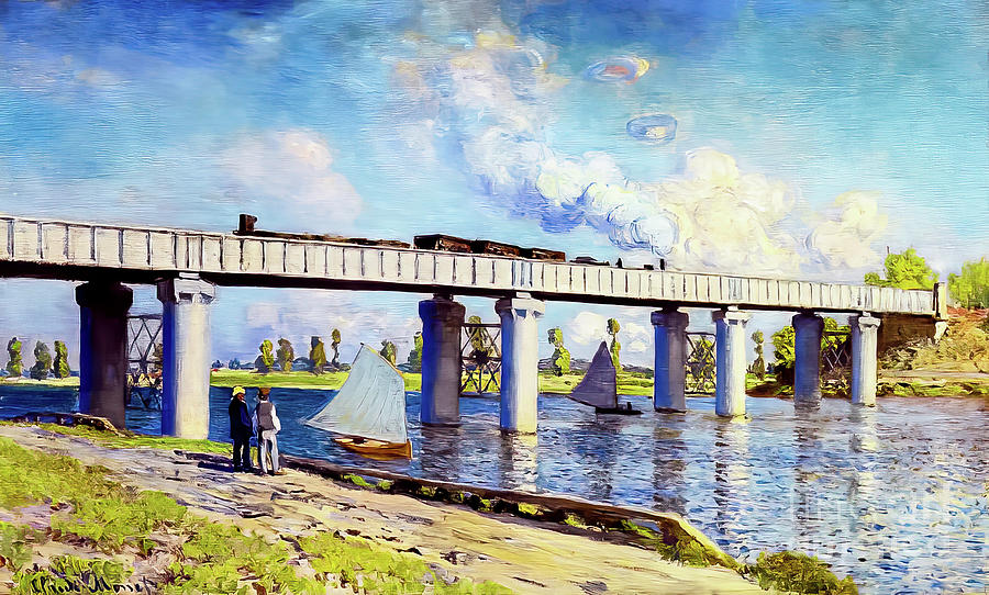 Railway Bridge at Argenteuil I by Claude Monet 1873 Painting by Claude Monet