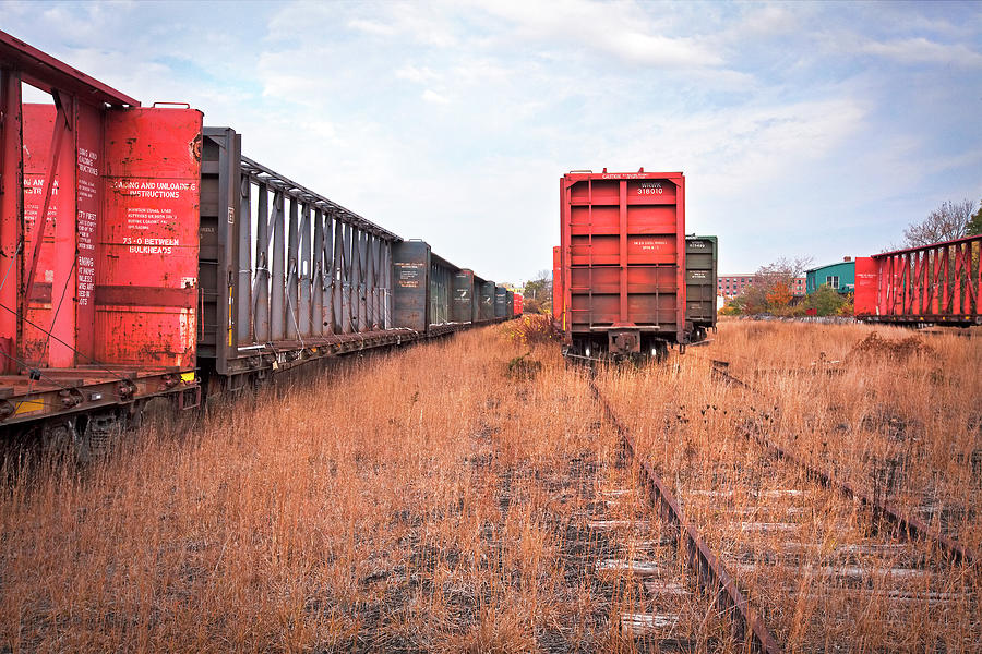 Train Photograph - Railyard by Eric Gendron